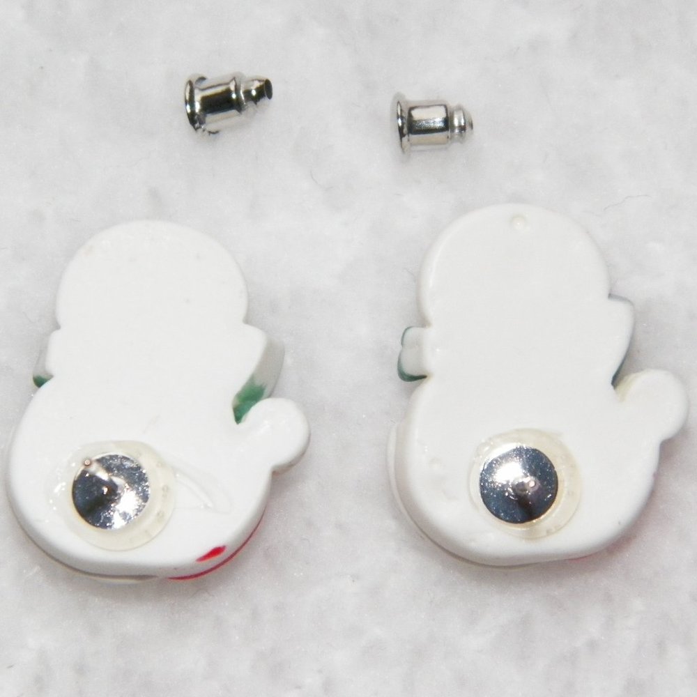 3D Snowman Stud Earrings - Picture 5 of 5